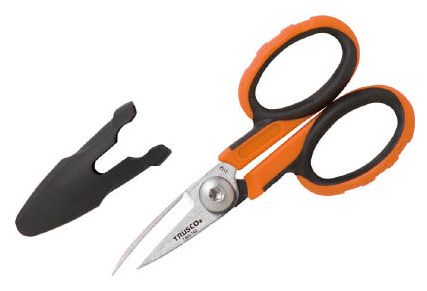 TRUSCO／トラスコ中山(株) ハードはさみ（コンパクトタイプ）ケブラー繊維用 140mm TAH-140