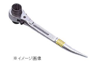 Rakuten - スーパー／(株)スーパーツール 曲りしの付・両口ラチェットレンチ（爪式）ショートタイプ（スライド穴付 SRB1719R
