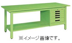 【代引き不可】【時間指定・日祝着不可】SAKAE/サカエ 軽量作業台KKタイプ SVEキャビネット付 1500×750×740mm 組立式 KK-59SSVE5