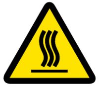 Rakuten - 【追跡可能メール便可】緑十字/(株)日本緑十字社 PL警告ステッカー 高温（熱い面） 50mm三角 10枚組 PL-4(中) PL警告表示ラベル(簡易タイプ) 202004