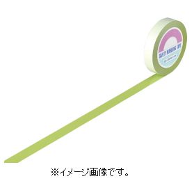 緑十字/日本緑十字社 ガードテープ（ラインテープ） 若草（黄緑） 25mm幅×100m 屋内用 GT-251YG 148026