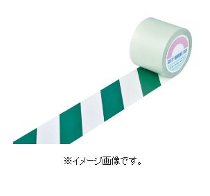 Rakuten - 緑十字/日本緑十字社 ガードテープ（ラインテープ） 白／緑（トラ柄） 100mm幅×20m GT-102WG 148164