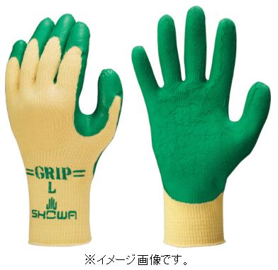Rakuten - ショーワ/ショーワグローブ(株) NO313グリップ（ソフトタイプ）Lサイズ グリーン1Pk（袋）3双 ゴム背抜き手袋 NO313-LGN