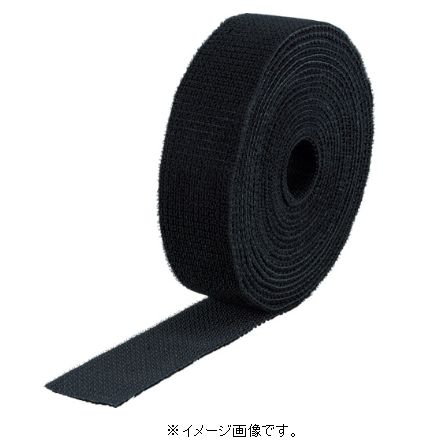 ＜特長＞ ●片面にフック・片面にループの付いた両面タイプのマジックテープ（R）です。 ●必要に応じた長さでカットでき結束用途に利用できます。 ●耐久性に優れており数年間の屋外使用も可能です。 ●蛍光色は「JIS T 8127」高視性安全服規格と「FWVS302」の難燃性規定を備えています。 ＜用途＞ ●コード・ホース・資材などの簡易仮止め。 ＜仕様・規格＞ ●両面タイプ ●引張せん断強度：4.9N/（CM2） ●色：黒 ●幅(mm)：40 ●長さ(m)：5 ●厚さ(mm)：4 ＜材質＞ ●フック面:ポリエステル ●ループ面:ポリエステル ＜質量・質量単位＞ ●90g ＜注意事項＞ ●80℃以上の高温・日光に長時間当てたままの状態で放置しないでください。 ●途中継ぎ目が入ることがあります。ご了承ください。(使用上問題ありません)