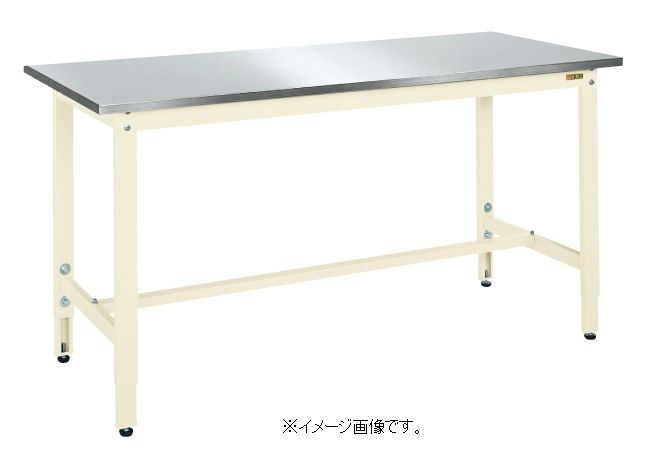 【代引き不可】【時間指定・日祝着不可】SAKAE/サカエ 軽量高さ調整作業台TKK8タイプ（ステンレスカブセ天板） W1800×D750×H800〜1000mm 組立式 TKK8-187HCSU4I