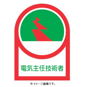 【追跡可能メール便可】緑十字/(株)日本緑十字社 ヘルメット用ステッカー 電気主任技術者 35×25mm 10枚1組 HL-34 233034