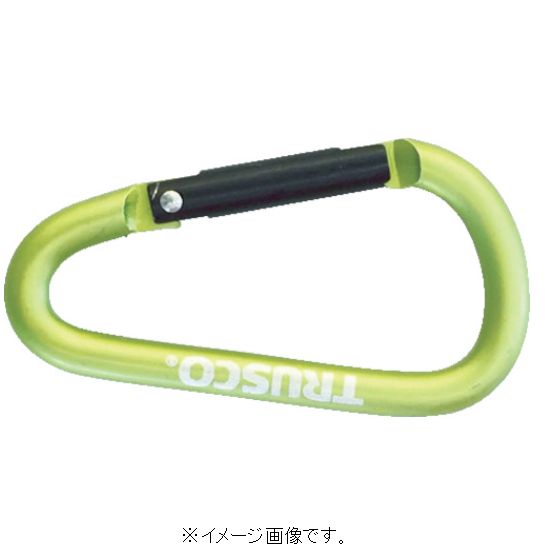 Rakuten - 【追跡可能メール便可】TRUSCO/トラスコ中山(株) カラビナ 線径5mmX50mm D型 グリーン TKN550GN