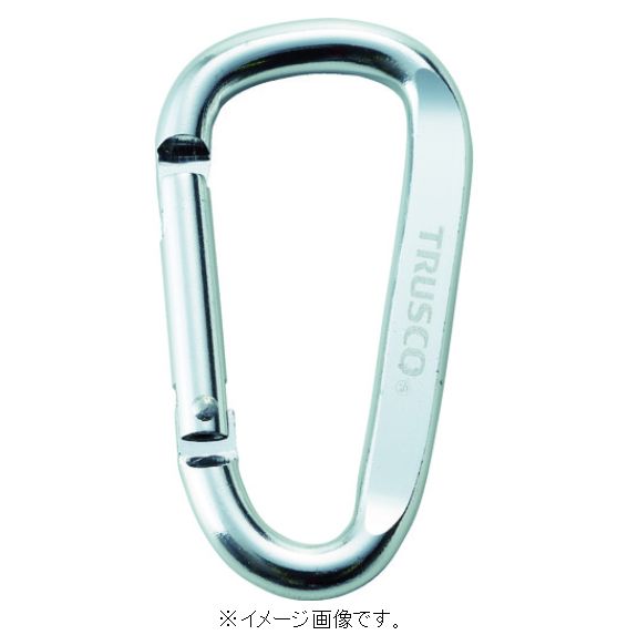 Rakuten - 【追跡可能メール便可】TRUSCO/トラスコ中山(株) カラビナ 線径6mmX60mm D型 シルバー TKN660SV