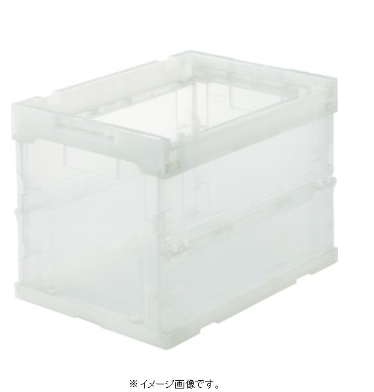 TRUSCO/トラスコ中山(株) オリコン α折りたたみコンテナ スケルコン20L 透明 収納...