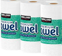 KIRKLAND Signature(カークランド)リニューアル プレミアム ペーパータオル(2枚重ねキッチンペーパー)3ロール(140シート×3Rolls
