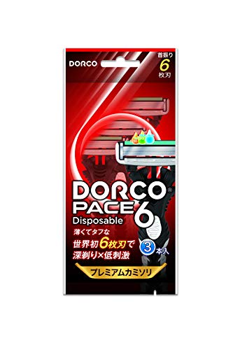 DORCO ドルコ PACE6 男性用使い捨てカミソリ6枚刃 3本入