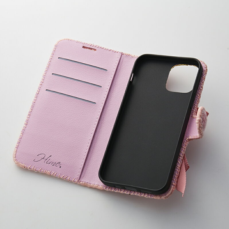 リボンパール付き花柄全機種対応Hime.リントンツイードイニシャルリボン手帳型iphone6/7/8/Xケース結婚式や2次会アクセサリー美人百花誕生日プレゼントお祝い出産祝い開店祝いウエディング贈り物妊娠祝い