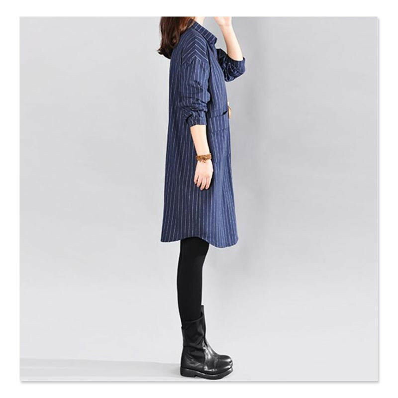 シャツ ストライプ ロング丈 ロングシャツ シャツブラウス トップス レディース ラ...