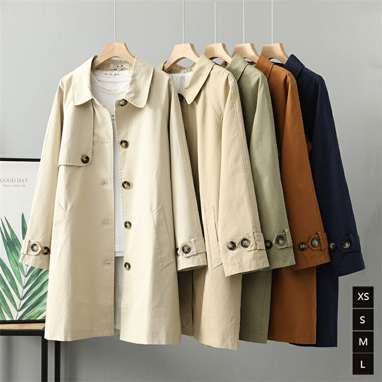 トレンチコート レディース 春 アウター 上着 コート トレンチ スプリングコート 裏地付き テロンチ 秋 ロング ロング丈 ミドル ミドル丈 大きいサイズ リクルート フォーマル ビジネス セレモニー きれいめ 通勤 20代 30代 40代 50代