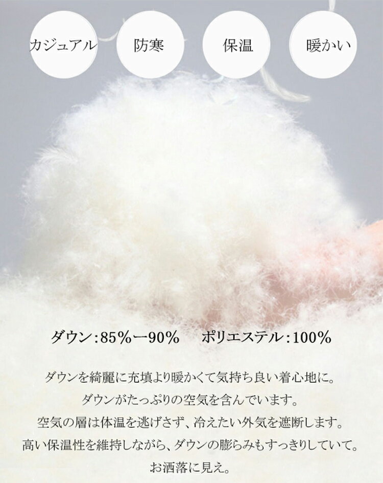ダウンコート レディース 大きいサイズ ダウン 黒 ノーカラージャケット ゆったり ...