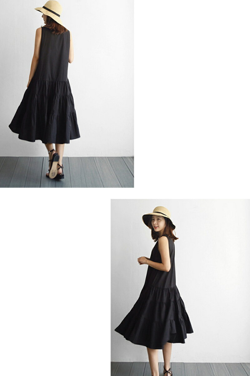 ジャンパースカート キャミソールワンピース キャミワンピース サロペットワンピ インナー キャミ オールインワン ティアード ブラック 大きいサイズ サロペット ミモレ丈 ロング丈 夏 春 体型カバー 可愛い ボリューム ジャンスカ レディース