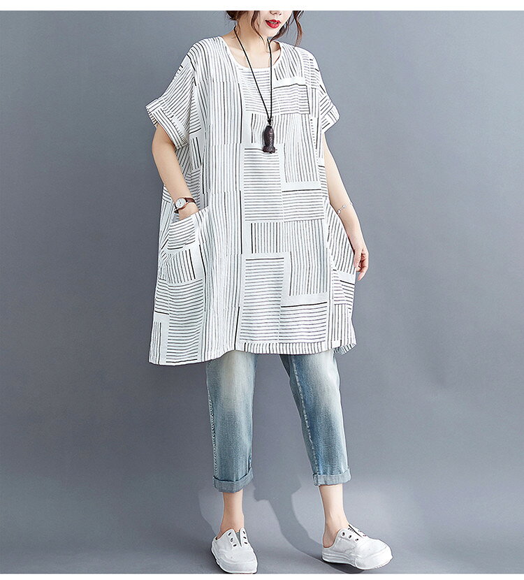 Tシャツ ロングTシャツ 夏 プルオーバー ロンT トップス レディース コットン チュ...