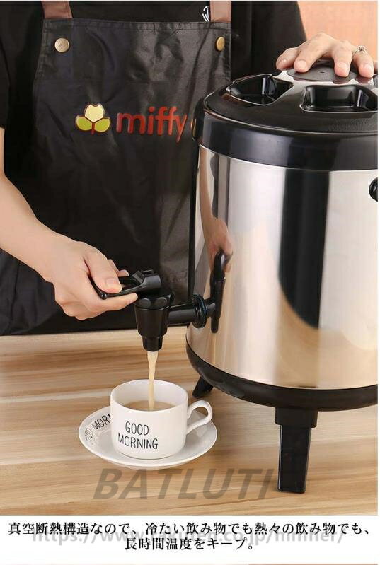 ウォータージャグ ウォータータンク 10L 保冷 保温 ピッチャー 大容量 ポット ステンレス サーモジャグ 給水タンク 広口 真空 構造 キャンプ 部活 スポーツ アウトドア ウォーターサーバー ドリンクサーバー コーヒー お茶 サーバー 3