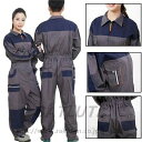 激安作業着作業服春夏用デニムメンズレディース長袖つなぎ繋ぎツナギかっこいい機能性大きいサイズおしゃれワークウェア 送料無料