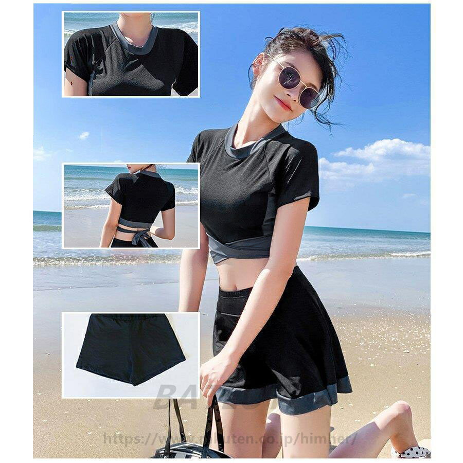 水着 レディース 体型カバー ワンピース水着 中学生 高校生 10代 可愛い 水着ワンピース ビーチウェア 送料無料