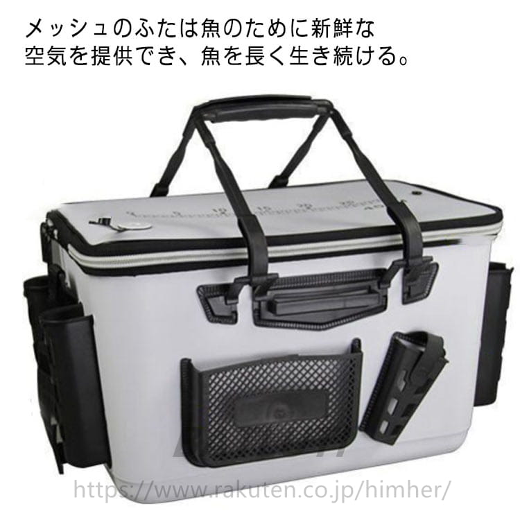 バッカン ロッドホルダー付 アウトドア フィッシング タックルバッグ EVA タックルボックス フィッシュ..