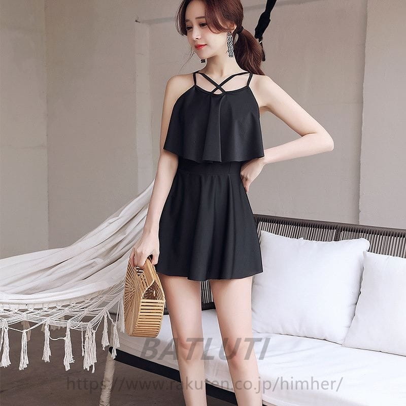 レディース 水着 ワンピース 体型カバー フレア 温泉 海 プール スイミング ビーチ リゾート マリン 海..