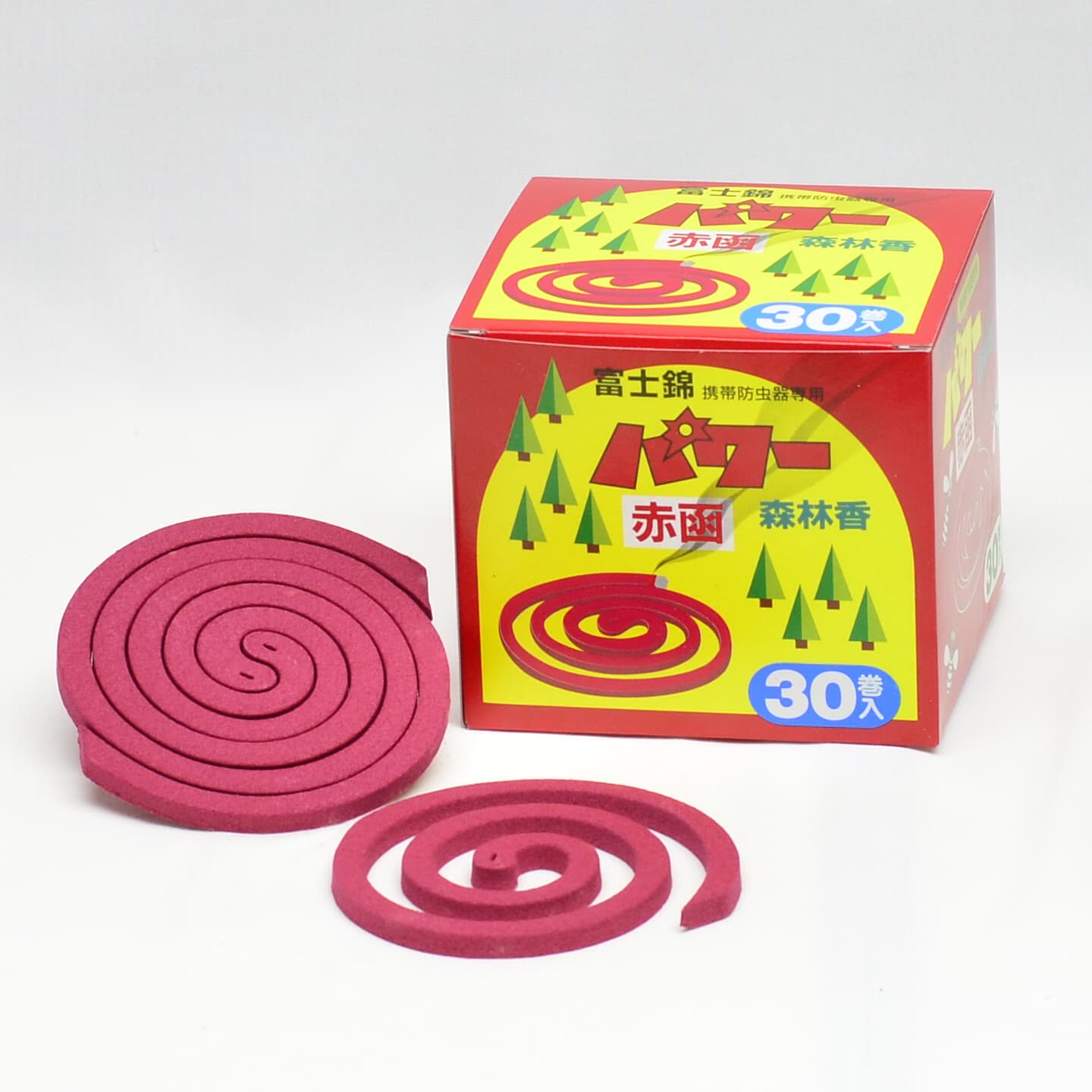 パワー森林香 1箱 携帯防虫器セット｜富士錦 超強力 蚊取り線香 森林香 虫よけ 虫除け 強力 防虫器 セ..