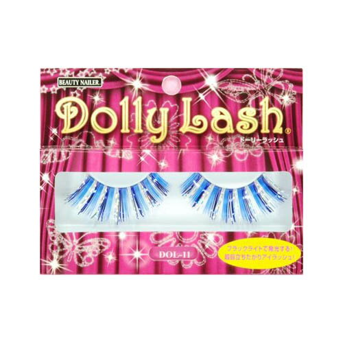 【ネコポス可】在庫処分品！　ムラキ　青×銀ラメの超目立ちたがりのつけまつげ　DOL-6　Dolly Lash