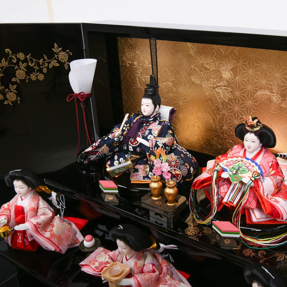 雛人形芥子簡単収納小型収納五人飾送料無料
