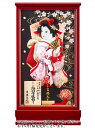 羽子板 吉徳大光 ケース飾り 刺繍 本押絵仕様 振袖 10号 赤メタリックケース 【2025年度新作】 h071-ys-205211