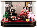 雛人形 ひな人形 雛 ケース飾り 親王飾り 藤翁作 優美 三五親王 極上金彩刺繍仕立 六角アクリルケース 【2025年度新作】 h073-fn-233-267