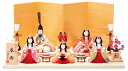 雛人形 真多呂 コンパクト ひな人形 雛 木目込人形飾り 平飾り 五人飾り 真多呂作 古今人形 春香 【2025年度新作】 h073-mt-1381