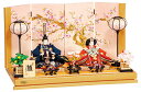 雛人形 平安豊久 ひな人形 平飾り 親王飾り まほ 刺繍 小三五親王揃 和紙竜鬢畳 天竜檜 【2025年度新作】 h073-mo-304330 HJ-051
