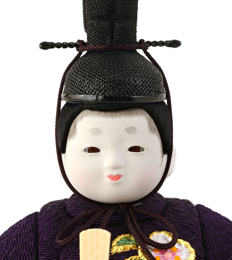 桜寿雛 正絹ちりめん 本金金彩 紺 金子久一作