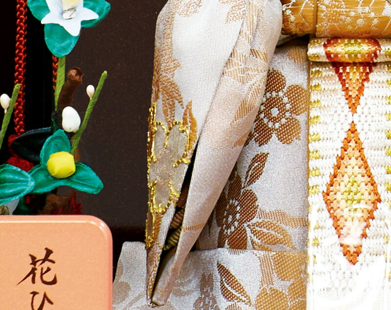 花ひいな 春彩 立姿雛 金駒刺繍 小三五親王