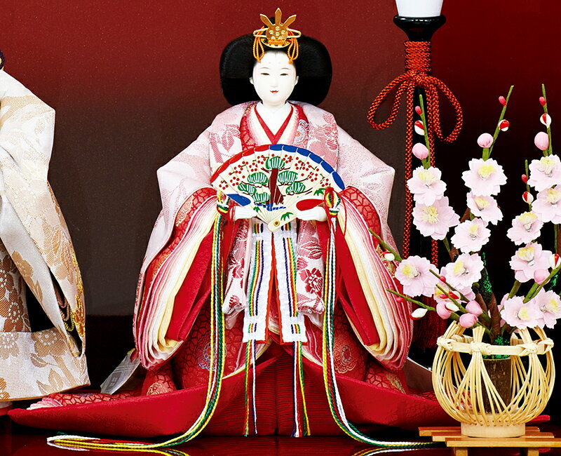 花ひいな 春彩 立姿雛 金駒刺繍 小三五親王