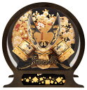 五月人形 コンパクト 兜ケース飾り 兜飾り 藤翁作 剣竜 アクリルケース 【2025年度新作】 h075-fn-255-746