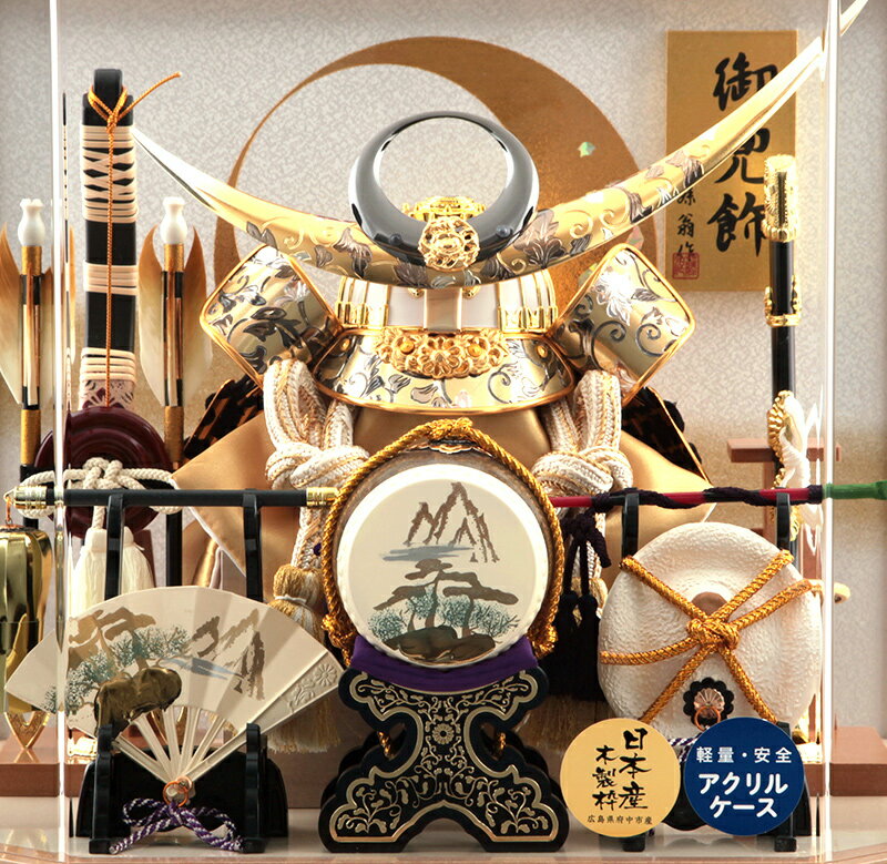 藤翁作 六角白竜 アクリルケース オルゴール付