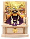 五月人形 久月 コンパクト 徳川家康公 兜収納飾り 兜飾り 戦国武将シリーズ 正絹白糸縅 10号 矧ぎ合わせ鉢 【2025年度新作】 h075-k-61205 ...