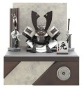 五月人形 久月 コンパクト 兜収納飾り 兜飾り 正絹黒糸縅 6号 【2025年度新作】 h075-k-11245 D-32