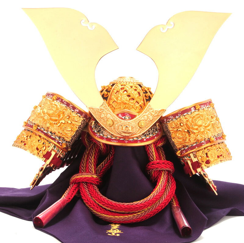 雄山作 光帝 10号 純金箔押 正絹 茜糸威 金沢箔屏風