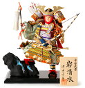 五月人形 武者人形 平飾り 津田蓬生作 平安武者 岩清水 三五 正絹 萌黄縅 【2025年度新作】 h315-tuda-iwashimizu35 こどもの日