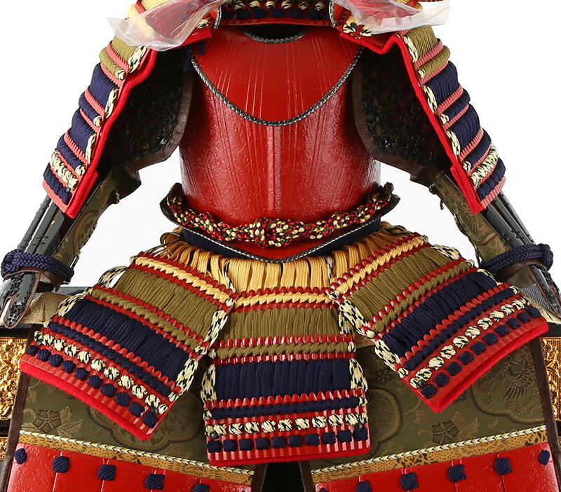忠保作 南蛮甲冑 武士道 猩々緋塗り 手造鎖手甲 極細小札
