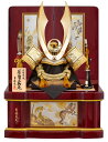 五月人形 コンパクト 吉徳 着用 兜収納飾り 兜飾り 黒絲縅 正絹 25号 【2025年度新作】 h075-ys-536538