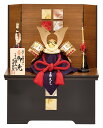 五月人形 コンパクト 吉徳 兜収納飾り 兜飾り 雄山作 正絹赤絲縅 8号 【2025年度新作】 h075-ys-536253