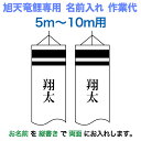 こいのぼり 旭天竜 鯉のぼり 5m〜10mセット用 名前1種 縦書き(両面) 旭天竜鯉のぼり専用 大 名前入れ作業代 【2025年度新作】 asahi-kamo...