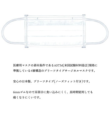 ユニ・チャーム サージカルプリーツマスク 4層構造 小さめサイズ ホワイト 50枚入りX2箱 日本製 不織布マスク 医療用マスク 使い捨て 使い捨てマスク