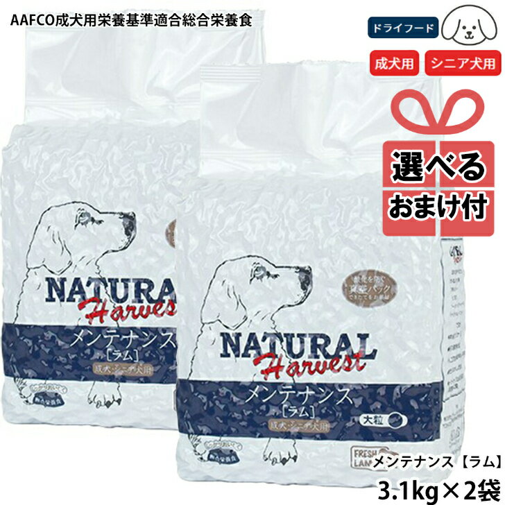 ナチュラルハーベスト ドッグフード ベーシックフォーミュラ メンテナンス 3.1kg×2袋セット Natural Harvest ドッグフード ペットフード 犬 犬用 成犬 高齢犬 シニア 中型犬 大型犬 ドライ ドライフード 美味しい ヘルシー 健康 低アレルギー まとめ買