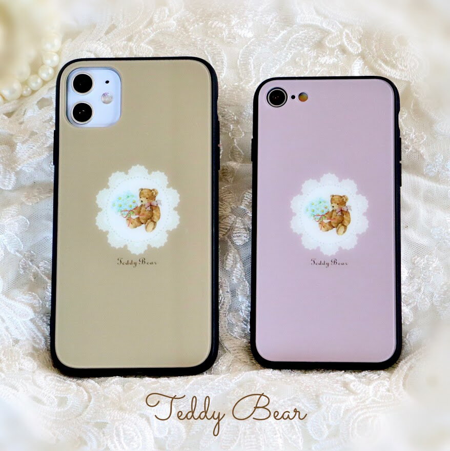 レーステディベア　iPhone ケース かわいい スマホ iPhone12 12Pro 12ProMax iPhone8 iPhoneSE 第2世代 iPhone11 11pro 11promax XR XS X XSMax 8Plus 7 se2 強化ガラス スマホケース カバー ガラス 耐衝撃 【送料無料】