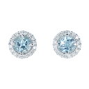 プラチナ アクアマリン/ダイヤモンド0.12ct(0.06ctx2)ピアス ギフト プレゼント クリスマス